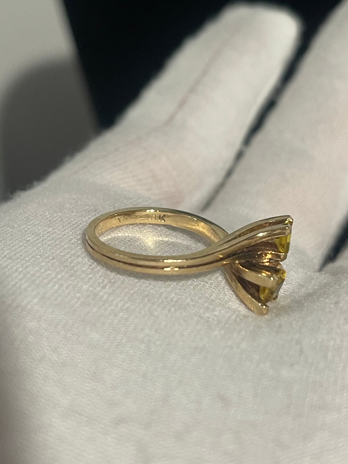 10K Yellow Citrine Ring