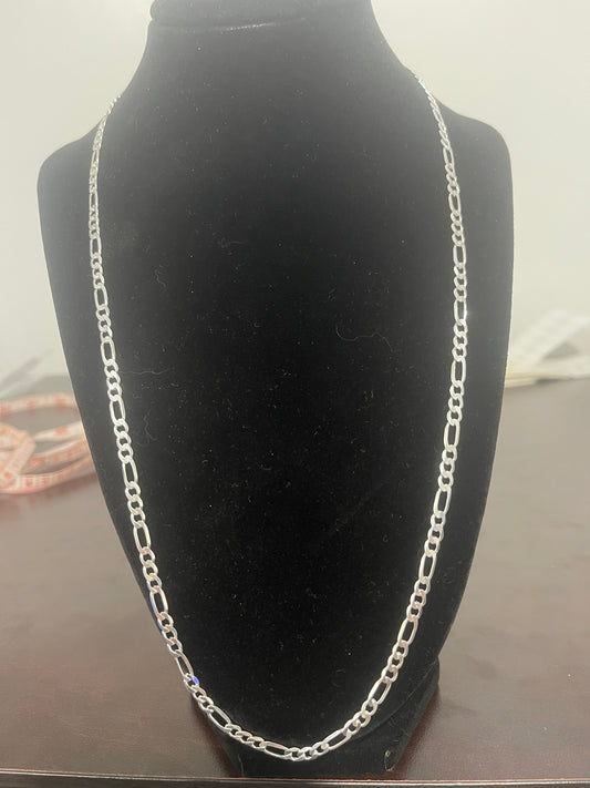 24” Authentic 925 Italian Silver Figaro Chain 10.82 g