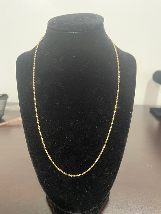 10K Authentic Gold 20” Rope Chain 4.64g