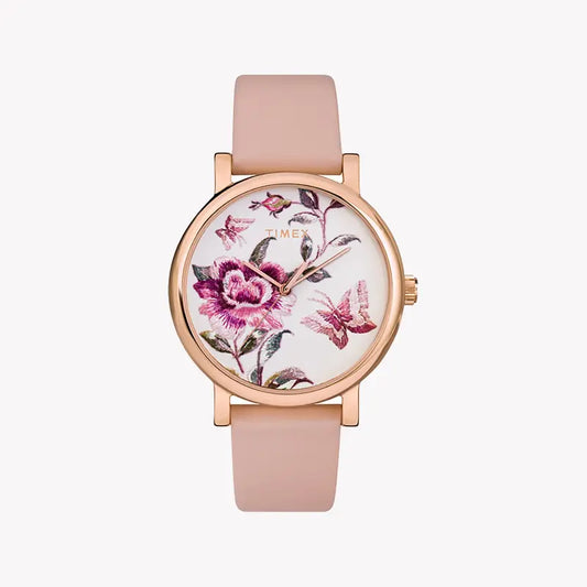 Timex Women's Pink Leather Watch