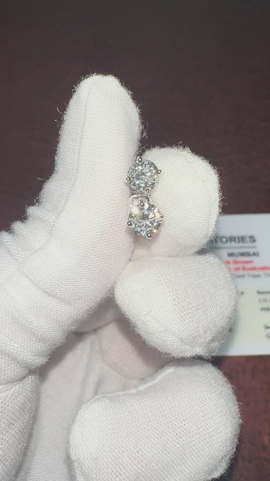 14K VVS 1.11ct Studs
