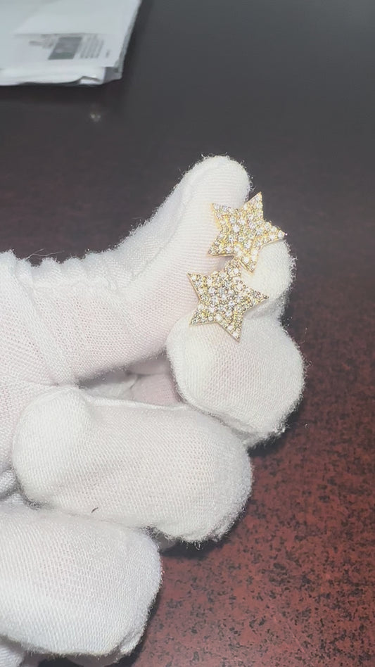 10K Diamond Star Studs